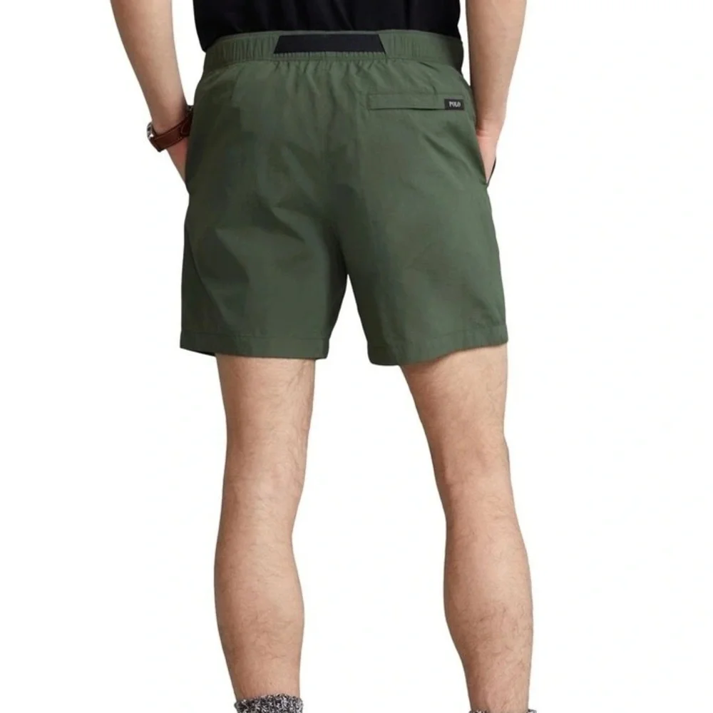 Polo Ralph Lauren Green Shorts Hiking pull on With belt men's S Water Resistant